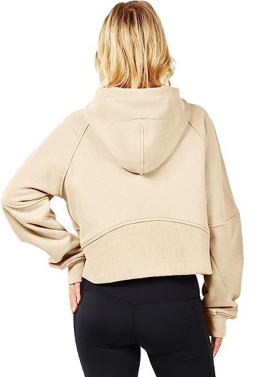 Workout Hoodies Zip Up Sweatshirt Pullover Long Sleeve Crop Hoodies